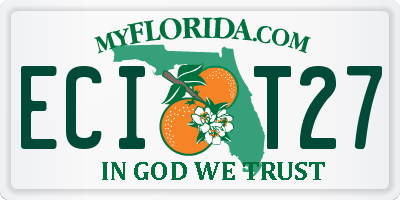 FL license plate ECIT27
