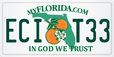 FL license plate ECIT33