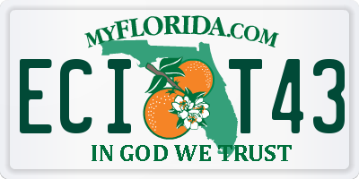 FL license plate ECIT43