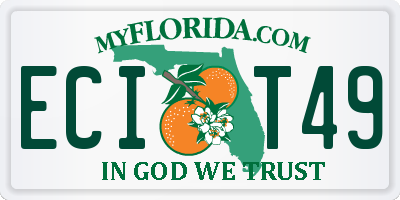 FL license plate ECIT49