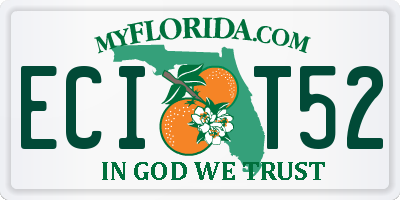FL license plate ECIT52
