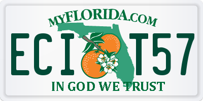 FL license plate ECIT57