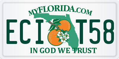 FL license plate ECIT58