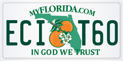 FL license plate ECIT60