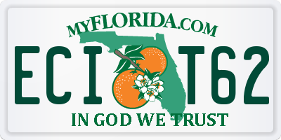 FL license plate ECIT62