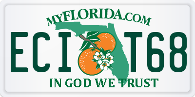 FL license plate ECIT68