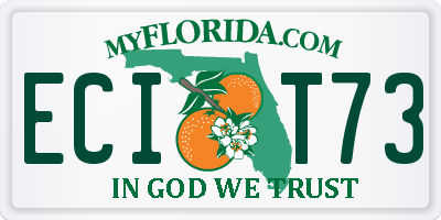 FL license plate ECIT73