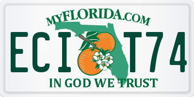 FL license plate ECIT74