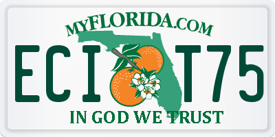 FL license plate ECIT75
