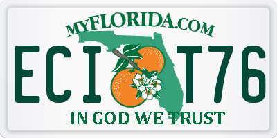 FL license plate ECIT76