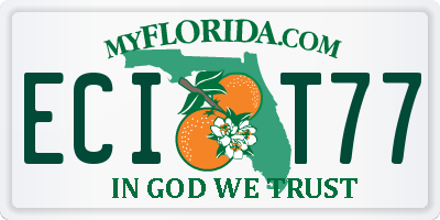 FL license plate ECIT77