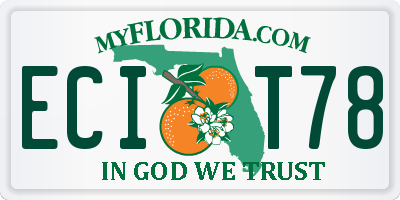 FL license plate ECIT78