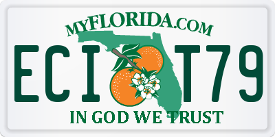 FL license plate ECIT79