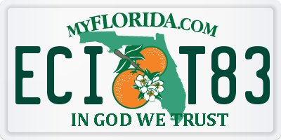 FL license plate ECIT83