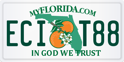 FL license plate ECIT88