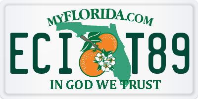 FL license plate ECIT89