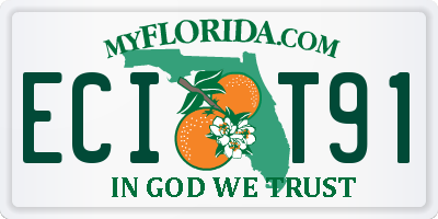 FL license plate ECIT91