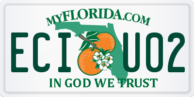 FL license plate ECIU02