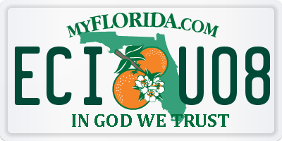 FL license plate ECIU08