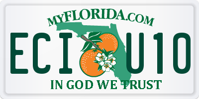 FL license plate ECIU10