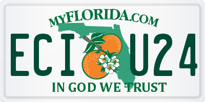 FL license plate ECIU24