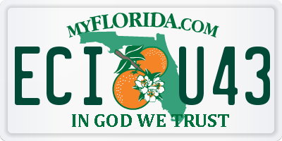 FL license plate ECIU43