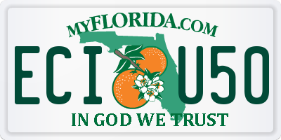 FL license plate ECIU50