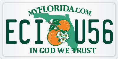 FL license plate ECIU56