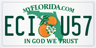 FL license plate ECIU57