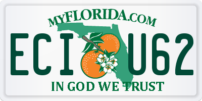 FL license plate ECIU62