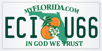 FL license plate ECIU66