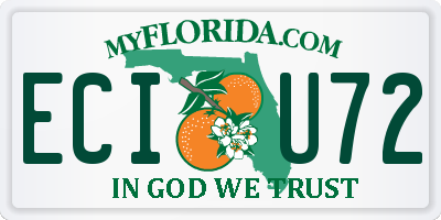 FL license plate ECIU72