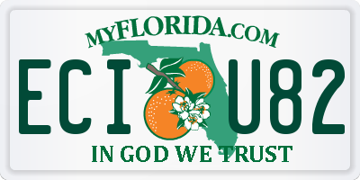 FL license plate ECIU82