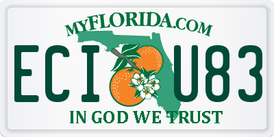 FL license plate ECIU83