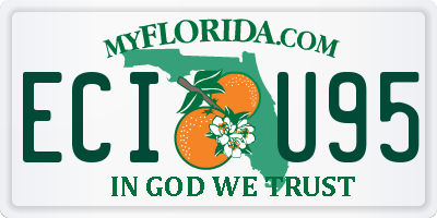 FL license plate ECIU95