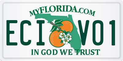 FL license plate ECIV01