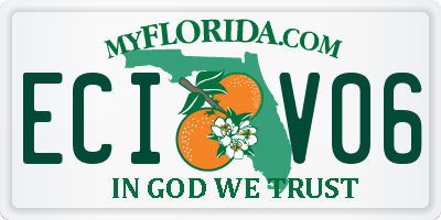 FL license plate ECIV06