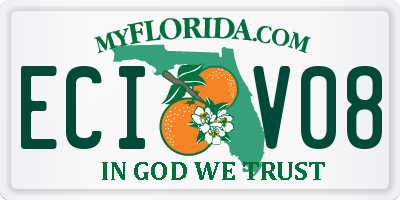 FL license plate ECIV08