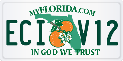 FL license plate ECIV12