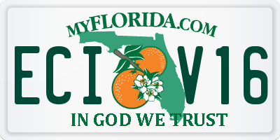 FL license plate ECIV16