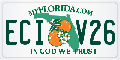 FL license plate ECIV26