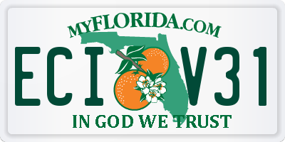 FL license plate ECIV31