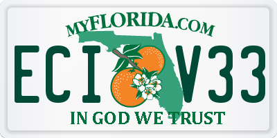 FL license plate ECIV33