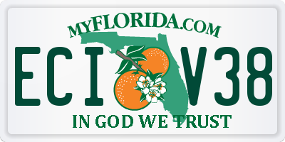 FL license plate ECIV38