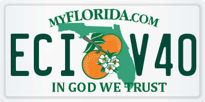 FL license plate ECIV40