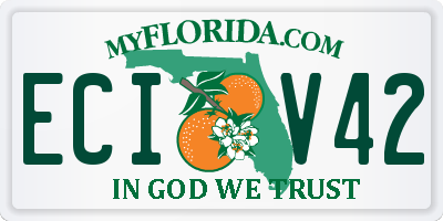 FL license plate ECIV42
