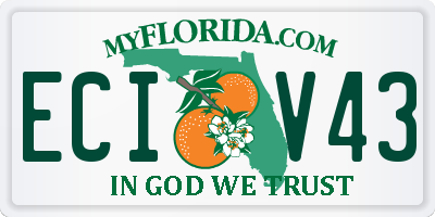 FL license plate ECIV43