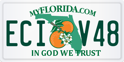 FL license plate ECIV48