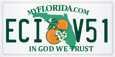 FL license plate ECIV51