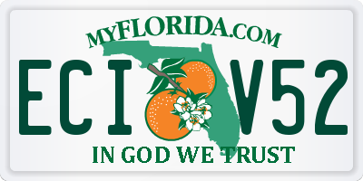 FL license plate ECIV52